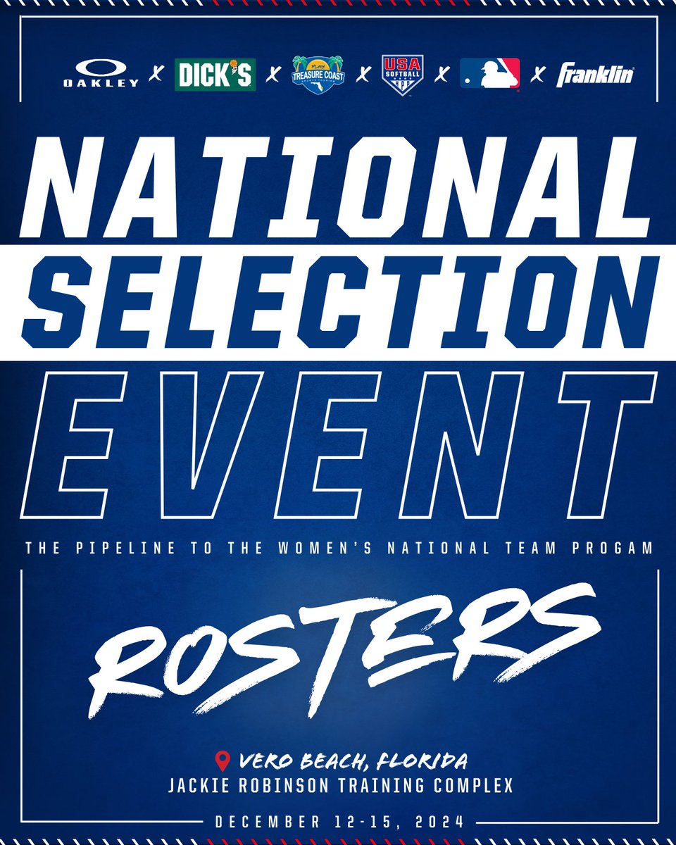 USA Softball (@usasoftball) on Twitter photo π
πππ πππππΌπππΏ β 2024 #HPP National Selection Event rosters βΌοΈ
β¨ In honor of the 20th anniversary, each team has been named after the dominant athletes from the 2004 Olympic #DreamTeam π₯
π πΌπΏπ² πΆπ»π³πΌ Β» go.usasoftball.com/2024NSE
ππ³π¦π΄π¦π―π΅π¦π₯ π£πΊ <a href="/DICKS/">DICK'S Sporting Goods</a> π
πππ πππππΌπππΏ β 2024 #HPP National Selection Event rosters βΌοΈ
β¨ In honor of the 20th anniversary, each team has been named after the dominant athletes from the 2004 Olympic #DreamTeam π₯
π πΌπΏπ² πΆπ»π³πΌ Β» go.usasoftball.com/2024NSE
ππ³π¦π΄π¦π―π΅π¦π₯ π£πΊ <a href="/DICKS/">DICK'S Sporting Goods</a>