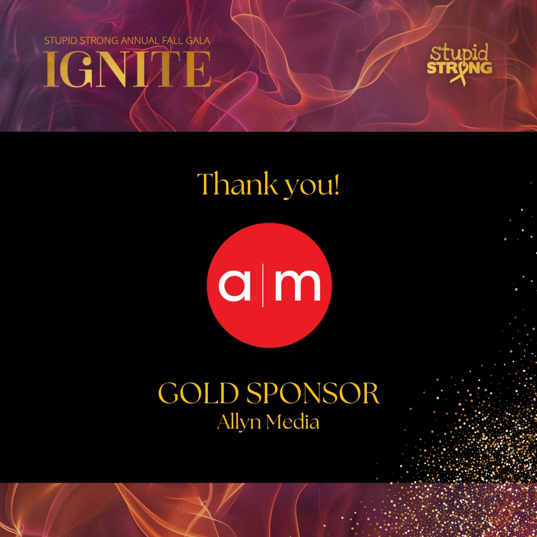 Thank you to this year's fall gala Gold Sponsor, <a href="/Allyn_Media/">Allyn Media</a>! We're grateful to have their support this year as we celebrate 10 years of feeding the cure! 🔥🎇