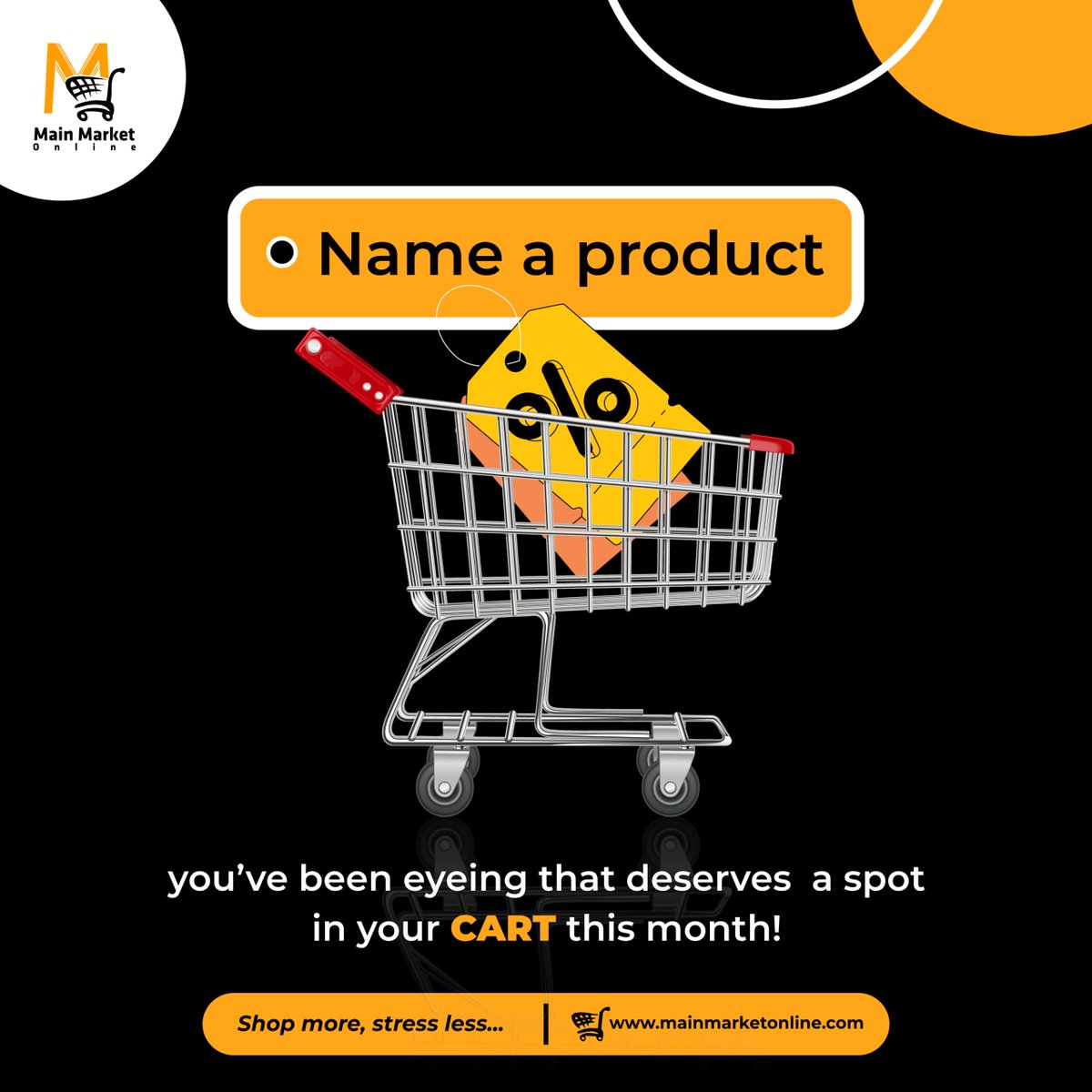 MainMarket's tweet photo. Tell us the one product you’ve been eyeing like suya that deserves to be in your cart this month, make we surprise you! 👀
Don't miss out on our Golden Week Sales from 15th - 29th Nov. Plenty better dey there! 🤩😍
#MainMarketOnline #GoldenWeekDeals
#ShopSmart https://t.co/CVfjTyl0I0