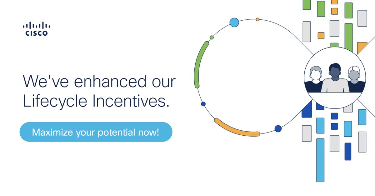 CiscoPartners's tweet image. We are thrilled to unveil several enhancements to the Lifecycle Incentives program, designed to help you earn more, adopt new software solutions, and navigate the platform with greater ease🙌.
Start maximizing your potential⤵️
cs.co/6016StbgG
#CiscoPartnerProgram