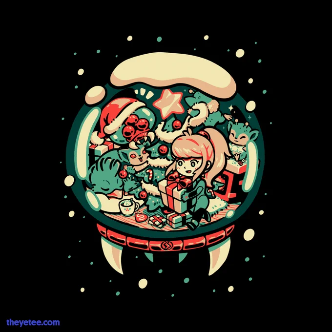 The last holiday cookie is in captivity. The galaxy is warm and cozy. Designed by   and available thru November 10th as part of SWEATERFEST! #dailytees  