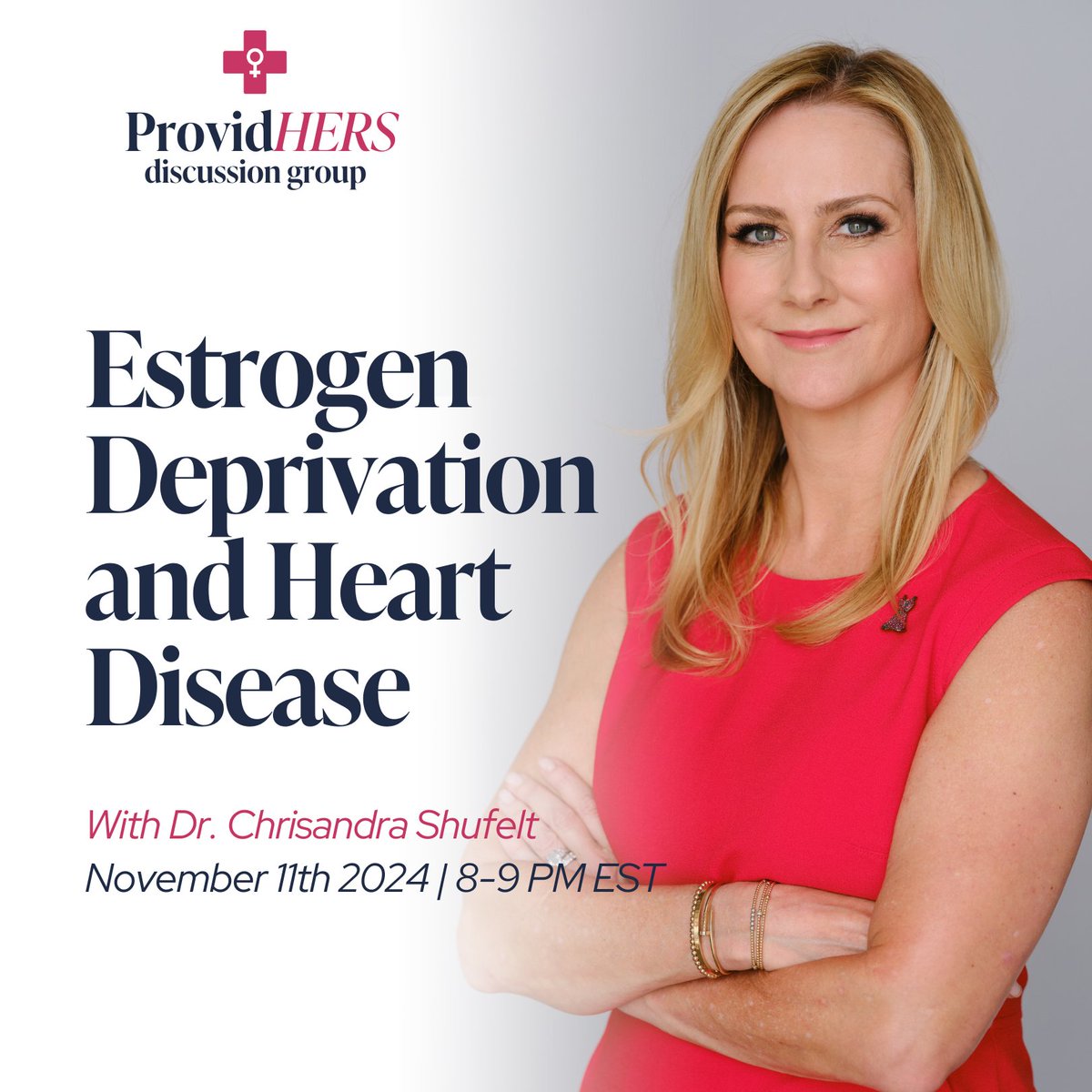 Join us Monday, November 11th at 8:00 PM for a case-based discussion on "Estrogen Deprivation and Heart Disease" with Chrisandra Shufelt, MD, MS, FACP, NCMP. 

To join us, visit: msmedicine.com/providhers-dis…