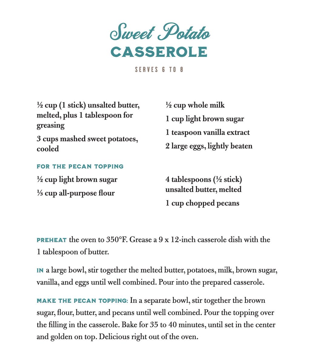 WandajuneHome's tweet photo. Y'all are gonna wanna save this one for Thanksgiving!π΄@mirandalambert's Sweet Potato Casserole Recipe from #YallEatYet β π§‘β
β
#WandaJuneHome #MirandaLambert #HomeGoods #Recipe #RecipeOfTheDay #RecipeShare #CasseroleRecipe https://t.co/Uhyk7i7YNu