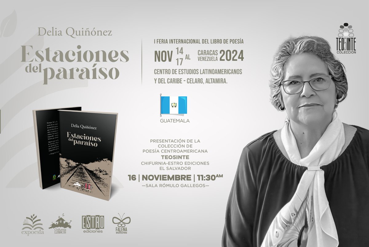 Delia Quiñónez (Guatemala), es alguien que no busca sino el vuelo insólito de la creación, más allá de cualquier circunstancia epocal que la limite. Es así, ajena a cualquier moda literaria o corriente antipoética de vanguardia que le señale derroteros.
—Margarita Carrera.