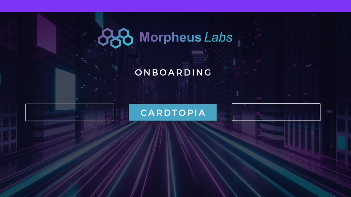 samxonite's tweet photo. #Cardtopia join the #Morpheus hub Kickstarter program.
Bringing blockchain to the collectible card world, Cardtopiaโs NFT-powered cards and marketplace enable instant, secure, and traceable transactions.
Letโs see whats in for future of collectibles.- @morpheuslabs_io
$MIND #MorpheusLabs