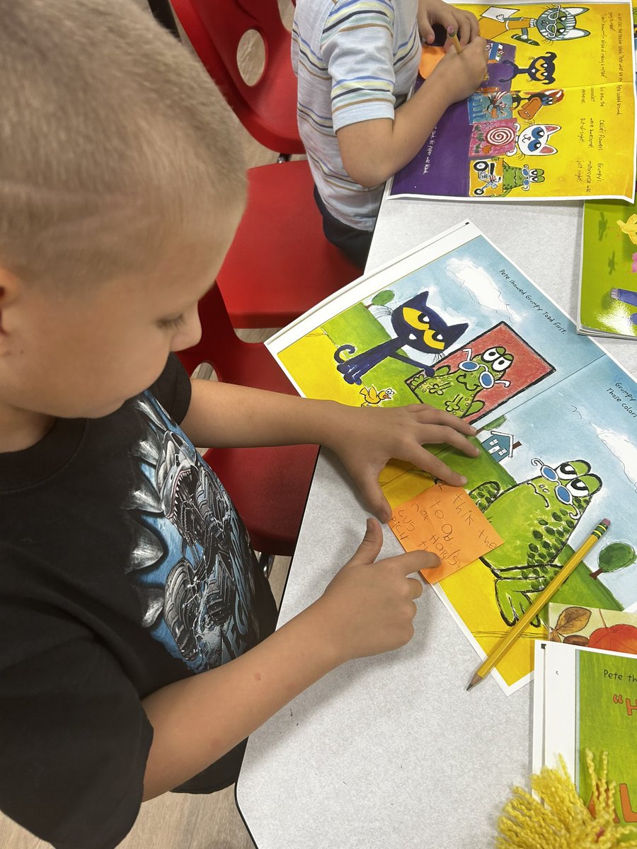 DrKCovington5's tweet photo. First graders participated in a text annotation lesson with @Deniseogesfam today! Loved getting to see their thinking while they were reading! #CCSDElevatetheExcellence #CCSDfam #TogetherWeSoar @CherokeeSchools @OGESeagles https://t.co/HlNzbfS7tp