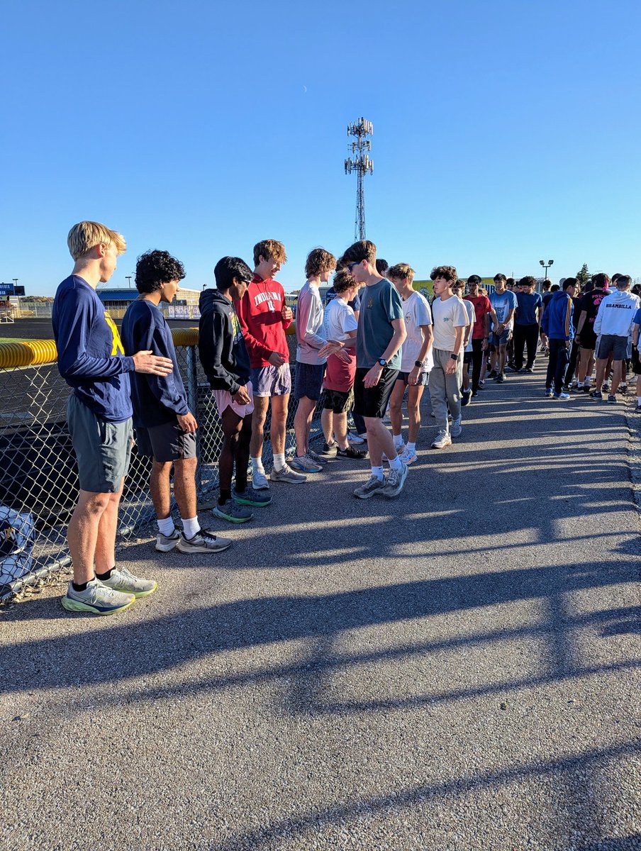 Last practice of the season means it's Senior Sendoff. Each year we congratulate and say thank you to our seniors with a handshake. It was a small group this year, but they stepped up and became leaders this year!