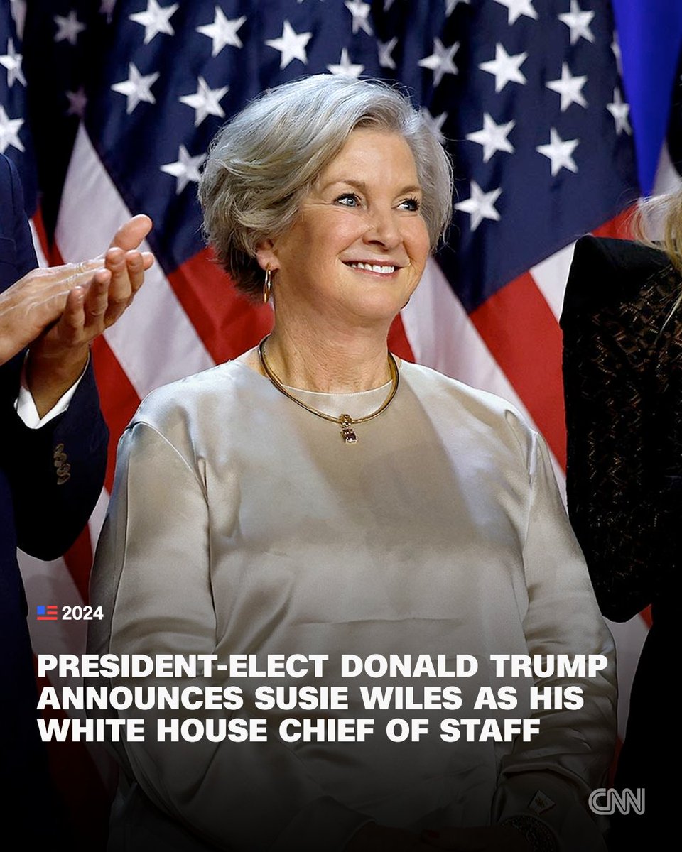President-elect Donald Trump has announced Susie Wiles as his White House chief of staff cnn.it/48DbIbV