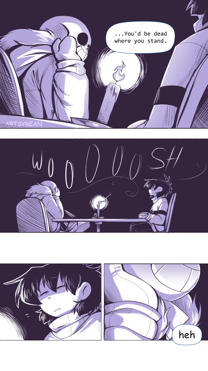 Artsyrean's tweet photo. "Wait...does he know?..."
[ Undertale, Sans, Frisk ] https://t.co/XvdRR9HyBT