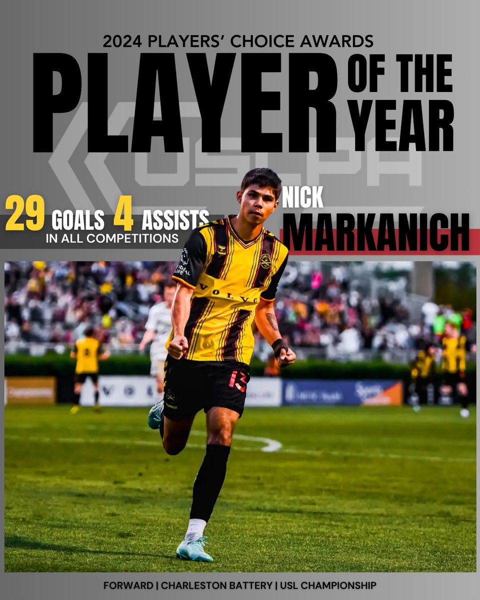 Surprise! After a record-shattering year, Nick Markanich is your 2024 Players’ Player for USL Championship!