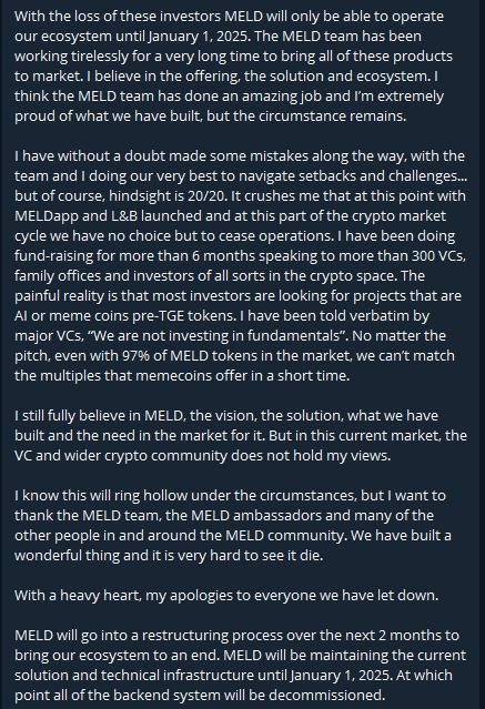 BullishDumpling's tweet image. So many questions unanswered regarding Meld dump, we'd appreciate if you could help @kenblaue please

1. 100k signups and supposedly 60k of which are *verified*, plus 100k wallets on Meld blockchain, yet less than 300 users, how?

2. *Future* round of investors got scared, but…