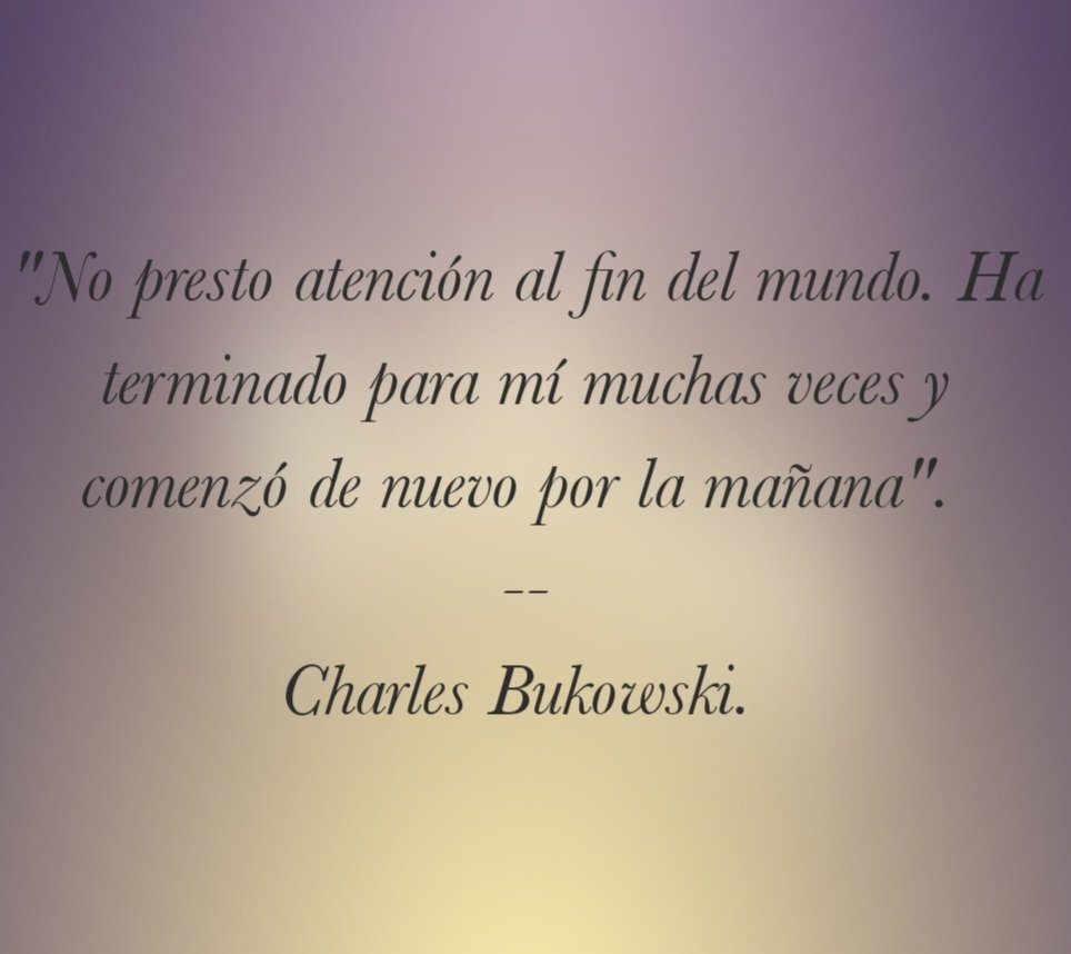 Charles Bukowski.