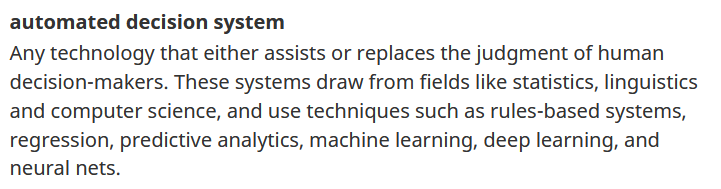 Linkletter's tweet photo. Proctorio says they are not an "automated decision system" by calling themselves an "augmented AI tool" that assists instructors with decisions.
Even with this spin, Canada still defines Proctorio as an automated decision system. #ProctorioDecides
Link: https://t.co/sv921SlzYW https://t.co/TsPuBzITFJ