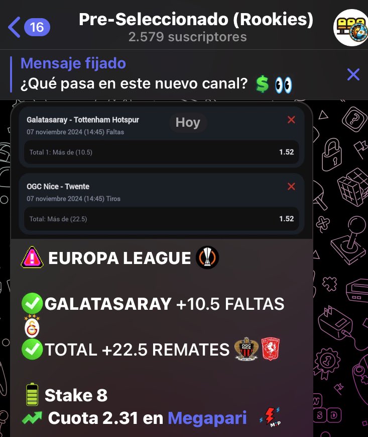 PreSeleccionado's tweet image. Lindo Jueves de Europa League en el canal 🇪🇺🏆

El Ruso metió un Stake 8 @2.31🔥🔥
Y yo metí otro Stake 8 @2🔥🔥🔥