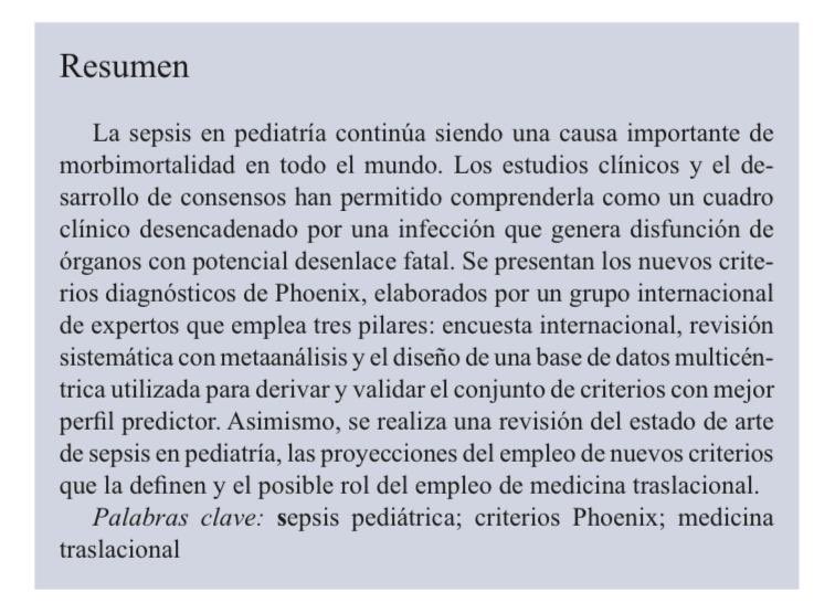 Juan Camilo Jaramillo-Bustamante, MD 🇨🇴 (@juancajara78) on Twitter photo Revisión en español Nuevos Criterios Dx Sepsis Pediátrica (Phoenix), con <a href="/nelsonSpinto/">L. Nelson Sanchez-Pinto, MD, MBI</a> y <a href="/dcgped/">Daniel Cortés Guerra</a> #PhoenixSepsisCriteria #PedsICU #PediatricSepsis <a href="/SLACIP17/">SLACIP</a> <a href="/slepelatam/">slepe</a> <a href="/LA_Rednetwork/">LARed Network</a> <a href="/ILASepse/">ILAS - Instituto Latino Americano de Sepse</a> <a href="/satiqgroup/">SATI-Q</a> <a href="/AMCI_Colombia/">AMCI</a> <a href="/SCPNacional/">SocPediatria</a> <a href="/SLIPEsociedad/">SLIPE sociedad</a>
revinf.cl/index.php/revi… Revisión en español Nuevos Criterios Dx Sepsis Pediátrica (Phoenix), con <a href="/nelsonSpinto/">L. Nelson Sanchez-Pinto, MD, MBI</a> y <a href="/dcgped/">Daniel Cortés Guerra</a> #PhoenixSepsisCriteria #PedsICU #PediatricSepsis <a href="/SLACIP17/">SLACIP</a> <a href="/slepelatam/">slepe</a> <a href="/LA_Rednetwork/">LARed Network</a> <a href="/ILASepse/">ILAS - Instituto Latino Americano de Sepse</a> <a href="/satiqgroup/">SATI-Q</a> <a href="/AMCI_Colombia/">AMCI</a> <a href="/SCPNacional/">SocPediatria</a> <a href="/SLIPEsociedad/">SLIPE sociedad</a>
revinf.cl/index.php/revi…