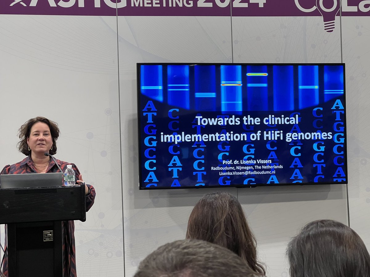 Alexander Hoischen (@ahoischen) on Twitter photo Today our very own rockstar professor <a href="/LisenkaVissers/">Lisenka Vissers</a> presented our latest project - to showcase HiFi genomes as generic rare disease test! #ASHG2024 #ASHG24 <a href="/PacBio/">PacBio</a> <a href="/GeneticNijmegen/">Human Genetics Nijmegen, Radboudumc</a> <a href="/radboudumc/">Radboudumc</a> Today our very own rockstar professor <a href="/LisenkaVissers/">Lisenka Vissers</a> presented our latest project - to showcase HiFi genomes as generic rare disease test! #ASHG2024 #ASHG24 <a href="/PacBio/">PacBio</a> <a href="/GeneticNijmegen/">Human Genetics Nijmegen, Radboudumc</a> <a href="/radboudumc/">Radboudumc</a>