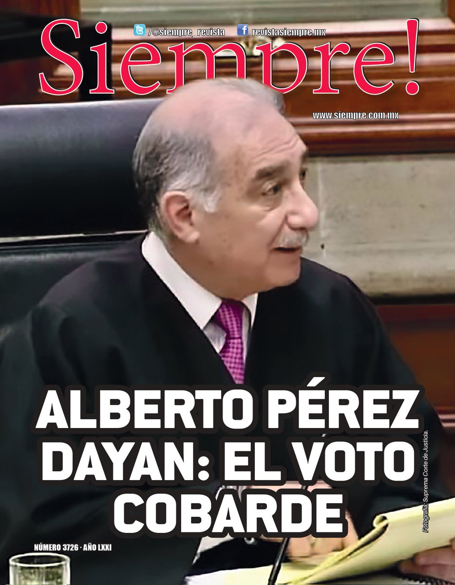 El voto de Pérez Dayán es la voz discordante en medio de un consenso de juristas nacionales e internacionales que han calificado la reforma jurídica de #Morena como una locura. Como un golpe mortal al corazón de la democracia.
siempre.mx/2024/11/albert…