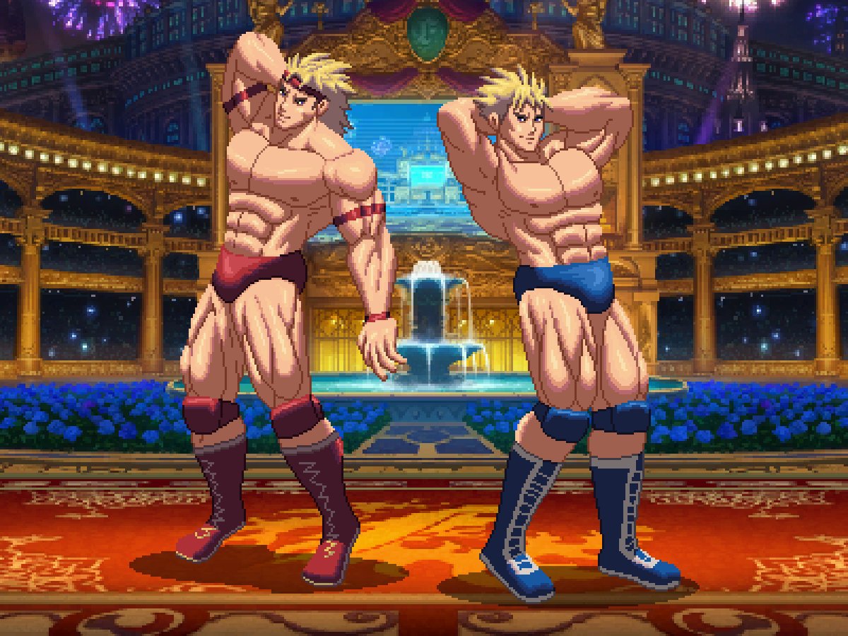 Biff & Gunloc from Saturday Night Slam Masters! #pixelart #ドット絵