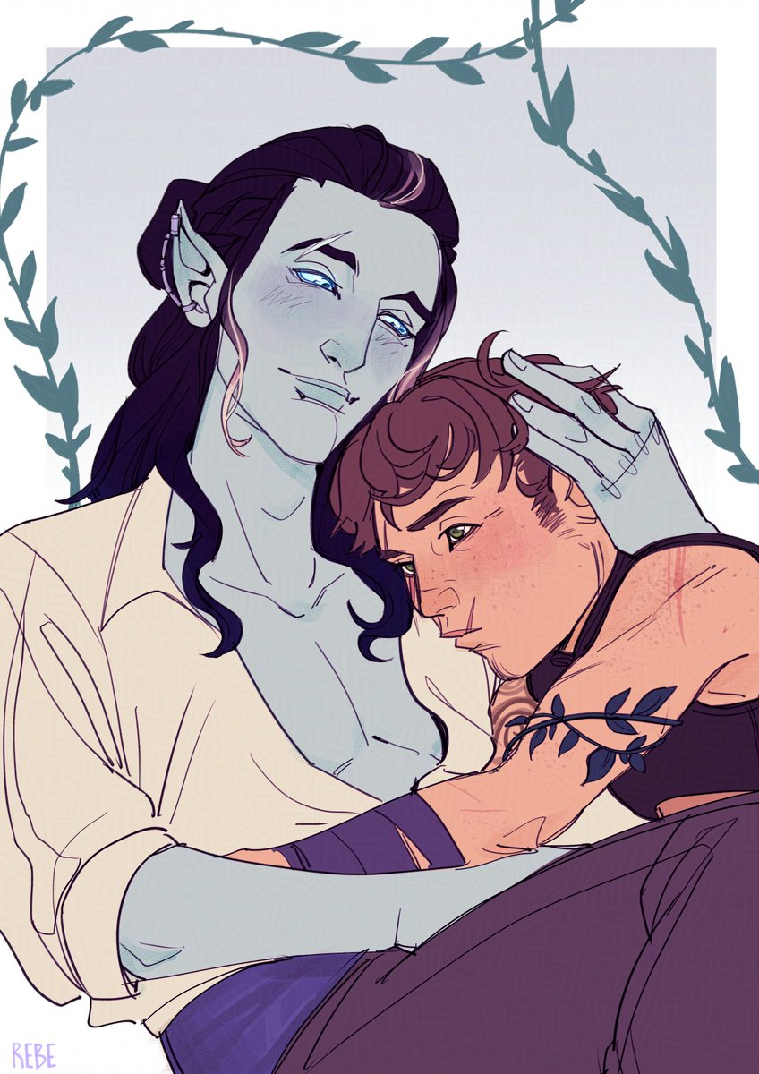 rebe_draws's tweet image. Dorian x Orym 💙💕🍃
#criticalrolefanart #criticalrole #crfanart