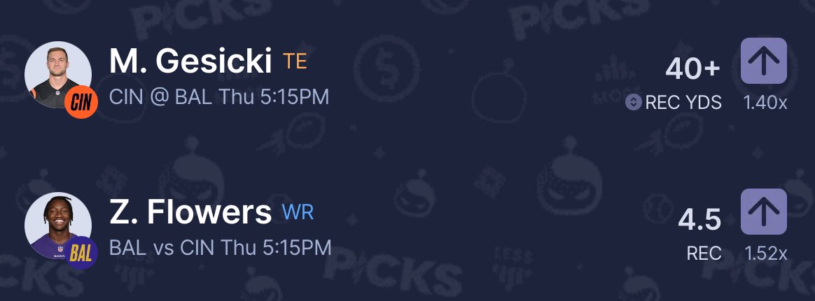 TDMeeks's tweet photo. Favorite slip for TNF 🏈 https://t.co/NoF311hAJP