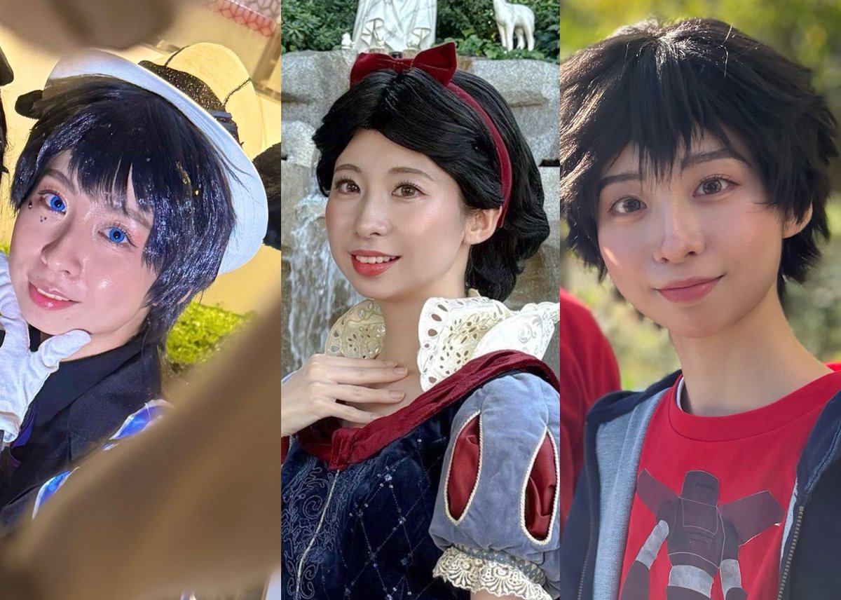 hpaxx01's tweet photo. 今年は3日間3キャラクター！
Dの推しの黒髪たちできて幸せでした〜！🥰

#Dハロ仮装2024 https://t.co/UIBx697c1w