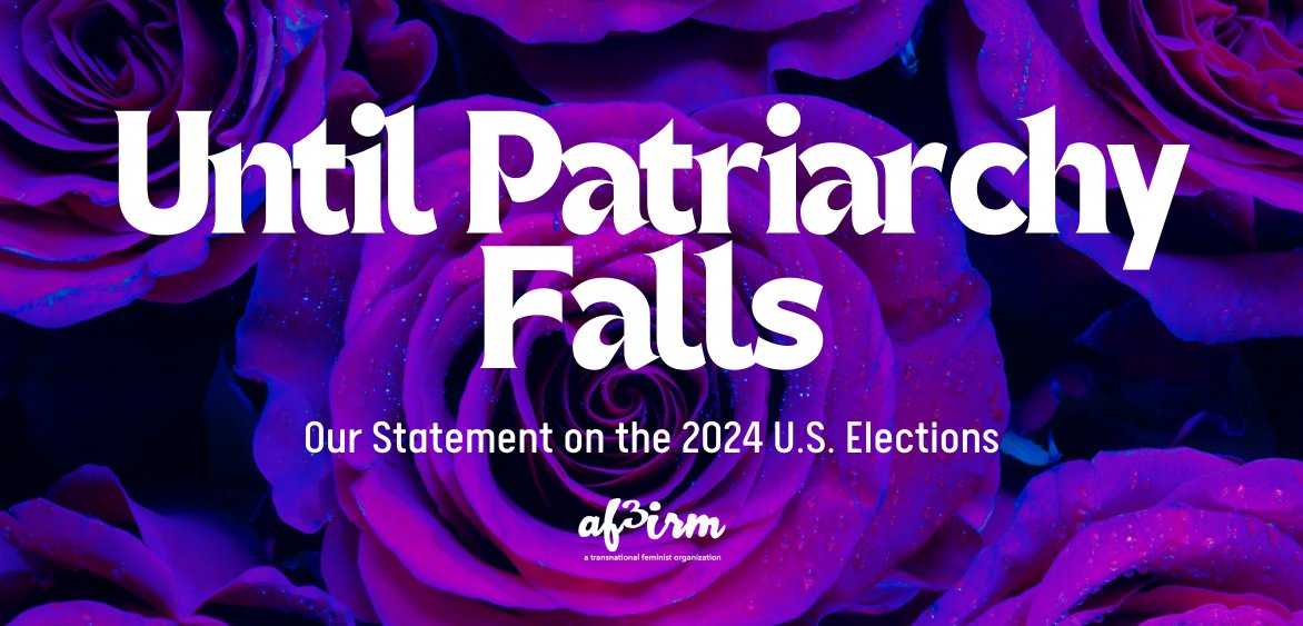 We are preparing for emboldened sexism, misogyny, and racism.

Our statement on the 2024 U.S. Elections: af3irm.org/af3irm/2024/11…