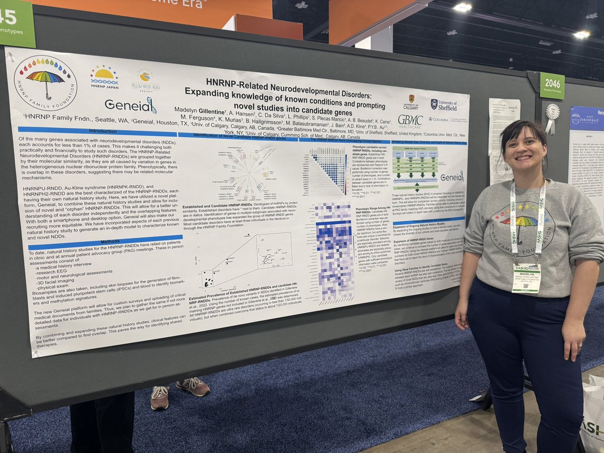 We had a great time presenting and meeting lots of people interested in HNRNP-RNDDs! #ASHG24