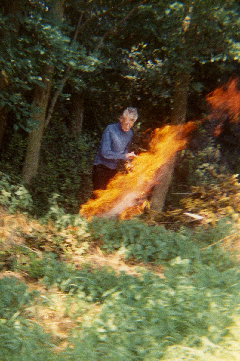 here, the only thing that can make us feel better: an image of Samuel Beckett setting it all up on fire.
