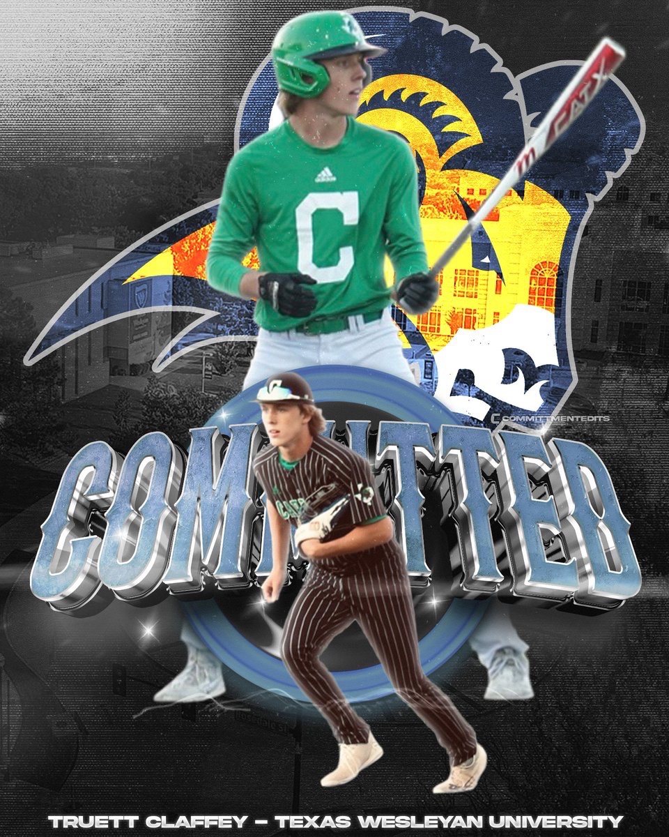 Truett Claffey (@truettclaffey) on Twitter photo I’m blessed to announce my commitment to Texas Wesleyan University to further my education and baseball career. I want to thank God, my family, friends, and coaches for their support in my journey. Go Rams! <a href="/fhsbbcamp/">Larry Vucan</a> <a href="/DragonBaseball/">Carroll Dragon Baseball</a> <a href="/11ChrisGay11/">Chris Gay</a> <a href="/TexasWesleyan/">Texas Wesleyan</a> <a href="/AirborneAttack/">Robert Garza</a> I’m blessed to announce my commitment to Texas Wesleyan University to further my education and baseball career. I want to thank God, my family, friends, and coaches for their support in my journey. Go Rams! <a href="/fhsbbcamp/">Larry Vucan</a> <a href="/DragonBaseball/">Carroll Dragon Baseball</a> <a href="/11ChrisGay11/">Chris Gay</a> <a href="/TexasWesleyan/">Texas Wesleyan</a> <a href="/AirborneAttack/">Robert Garza</a>