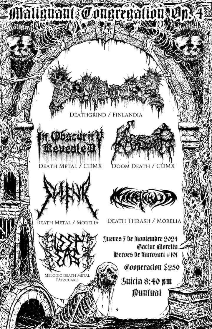 BBeat105's tweet photo. Hoy, 07 de noviembre:

- #MaximoForo, #Malhkebre, #SkidRaid, #Incestum, #UTSA, #Emetophilia, #Nocturno. #ChaosProd

- #Morelia, #Galvanizer, #InObscurityRevealed, #Khasmata, #Sulfur, #Mirinkua y #SleepyBeast. #DeathsDaggerBooking

En cuáles los veremos?

#StayBlast
#BlastBeat105 https://t.co/UTxDjOfrSQ