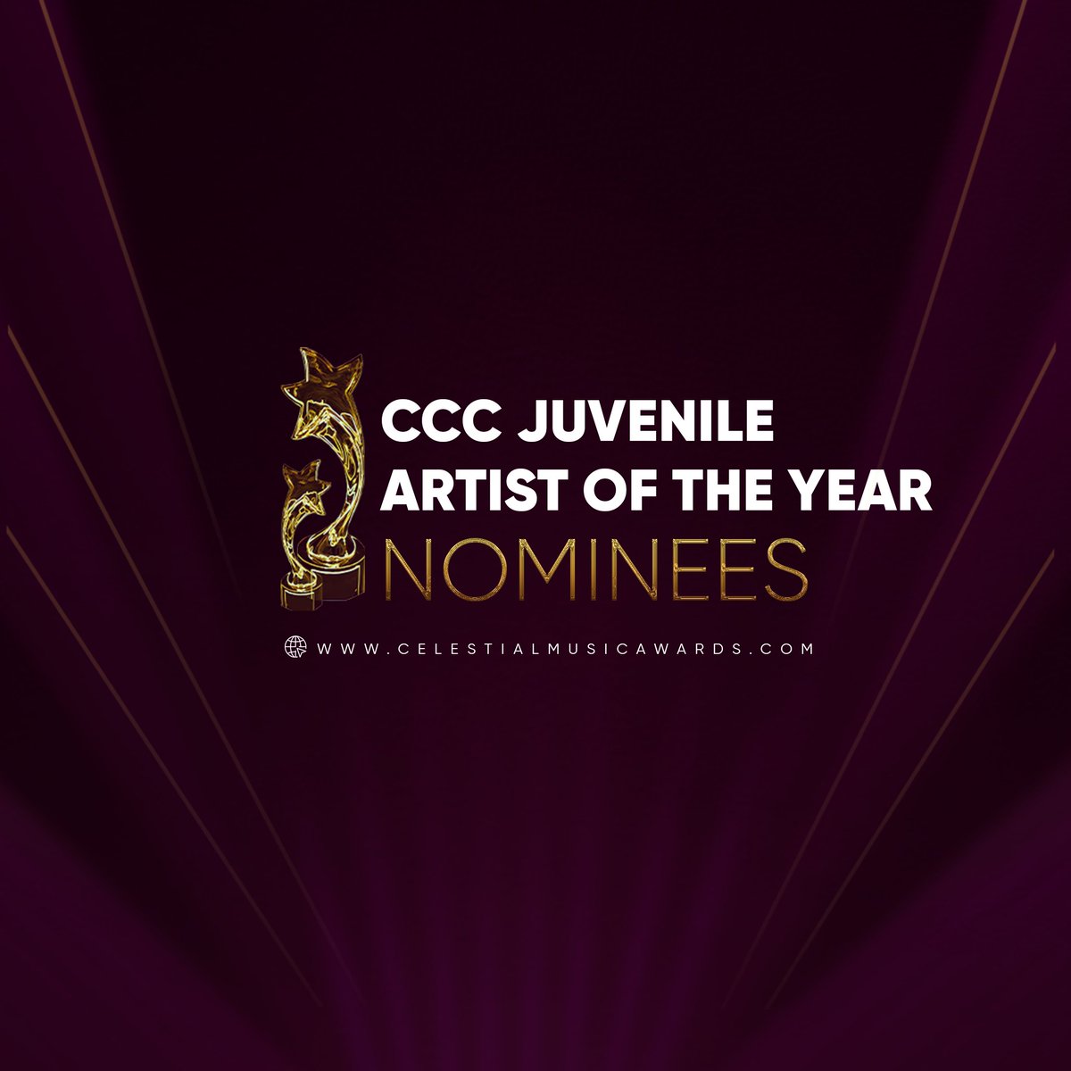 CelestialAwards's tweet photo. Meet the Nominees for CMA 2024 
- CCC JUVENILE ARTIST OF THE YEAR 

.
.

💫 Date: December 7th, 2024
📍 Location: The Balmoral Hall, Ikeja, Lagos (Invitation Neccessary)

#PowerInWomen #CCCWomenInMusicMonth #Celestialmusiccommunity #Gospelawards #Cma24 #realcelestial  #realcelestian #explore #realcelestian #weintheccc  #celestialheritage  #7halleluyahcelestial #ccccentralchoir  #omocelemimo🌈🌈🌈