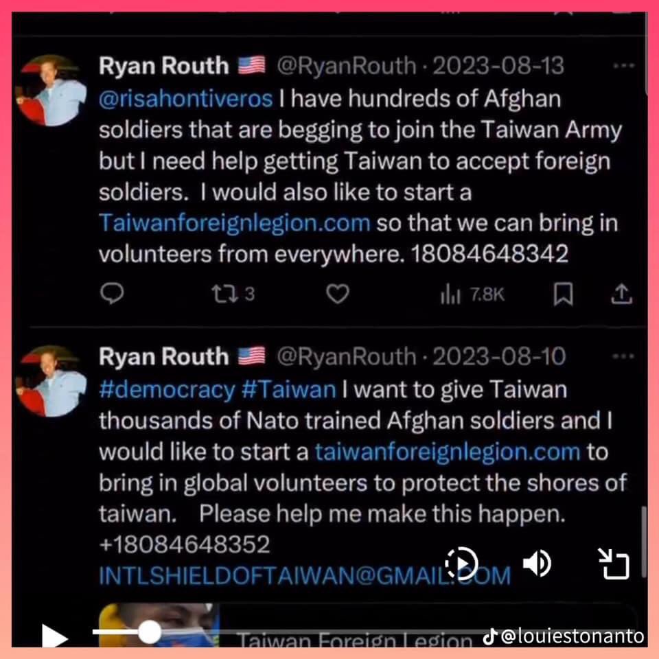 IAmAggie1's tweet photo. @httpenggoy @srsasot_ I think President @realDonaldTrump needs to know this. A senator in the Philippines and Ryan Routh? What’s their business? https://t.co/zjGvexvelH