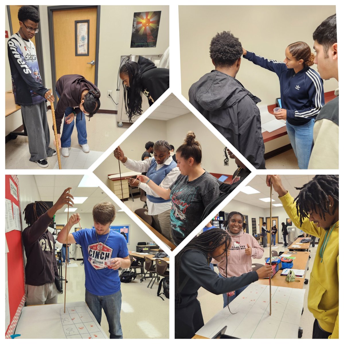 stokes_suzanne's tweet photo. NCCA Forensics associates analyzing spatter patterns to prepare for their upcoming assessment over serology.
#myncca
#nccapride https://t.co/UVoPCE4p51