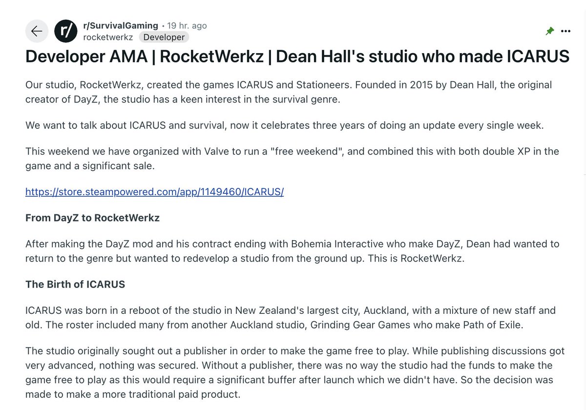 We’re also running an AMA this weekend over on r/survivalgaming! 

Come ask ANY question you want and as long as it doesn’t ruin our lives, we’ll try answer it! 

reddit.com/r/SurvivalGami…