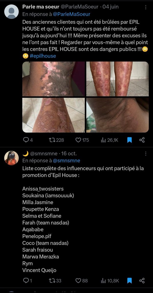 texastragedy's tweet photo. C'est tellement choquant.

Parmi les influs qui ont fait la promo de Epil House y'avait la fraise et Milla. Tout ces gens continuent leurs snaps tqlou tout en sachant qu'ils ont contribué à de la souffrance (physique &amp; psychologique) #millajasmine #influvoleurs https://t.co/xVJ5tPXdoa