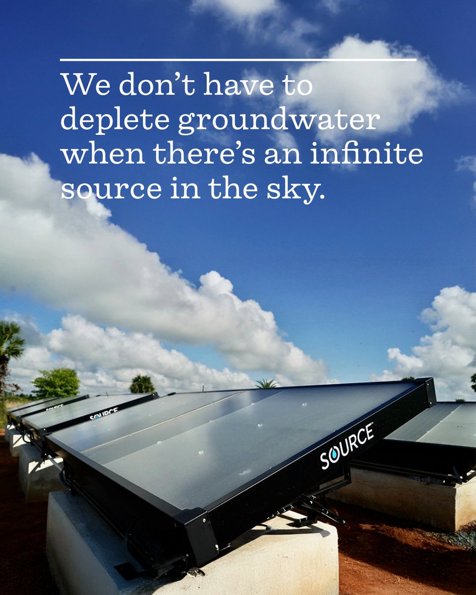 When you tap into the infinitely renewable supply of #drinkingwater in the air, you don't have to worry about drought, local pollution, or depending on water bottled in #plastic.

That's the kind of freedom Hydropanel® offers communities, businesses, &amp; households.