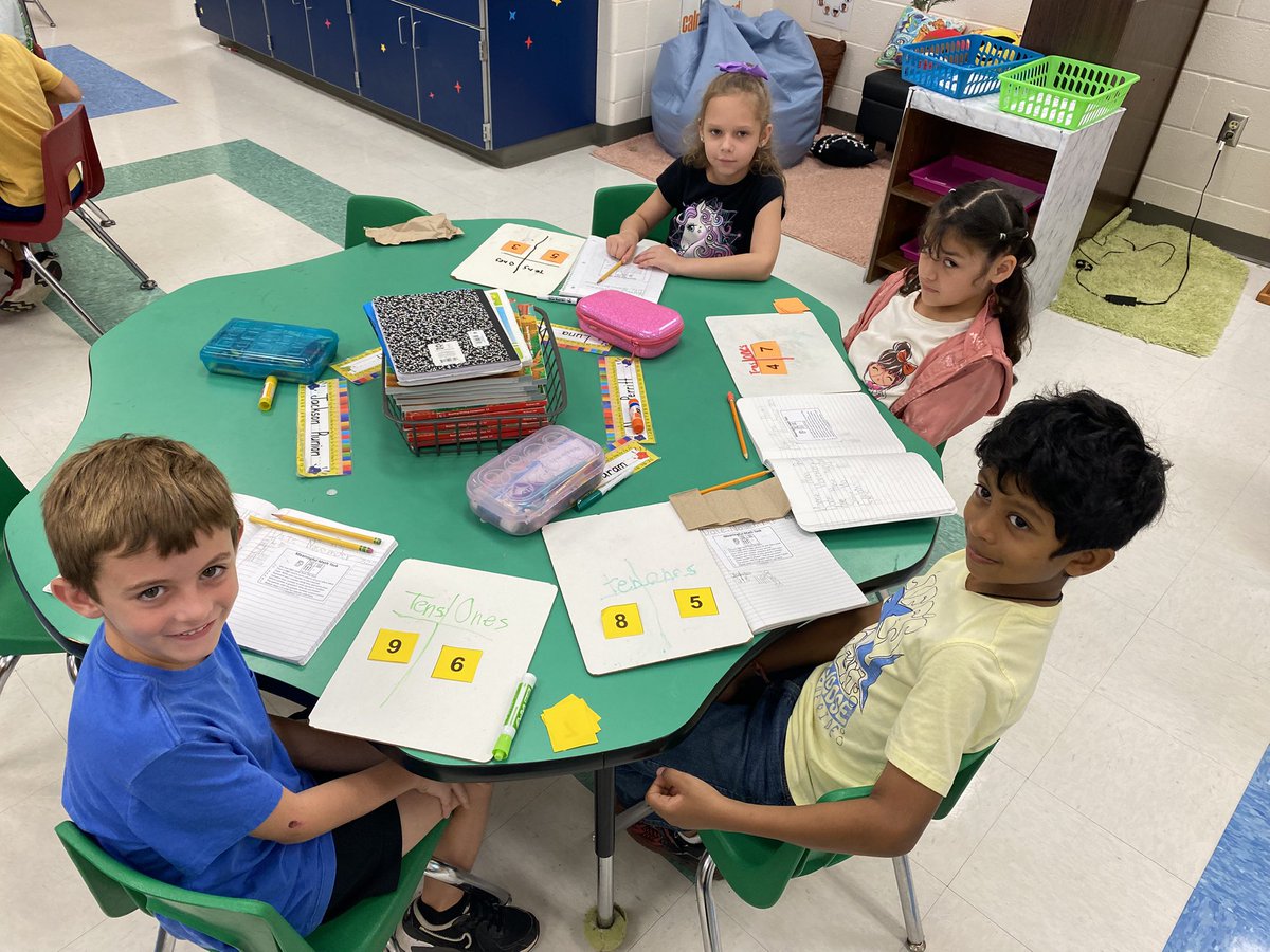 willybless22's tweet photo. Amazing peer collaboration with tens and ones in the form of a game. Comparing numbers using words like greater than, less than or equal to. It was all excitement while learning. #theyarethereasonIshowupeachday# @HowardHallElem https://t.co/EGgeP8oGmN