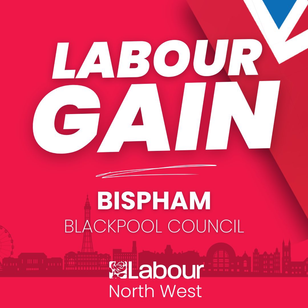 ChrisWebbMP's tweet photo. Historic win in Bispham ward tonight. Labour gain from the Tories. #labourgain #bispham #blackpool https://t.co/JZavrwzUJF