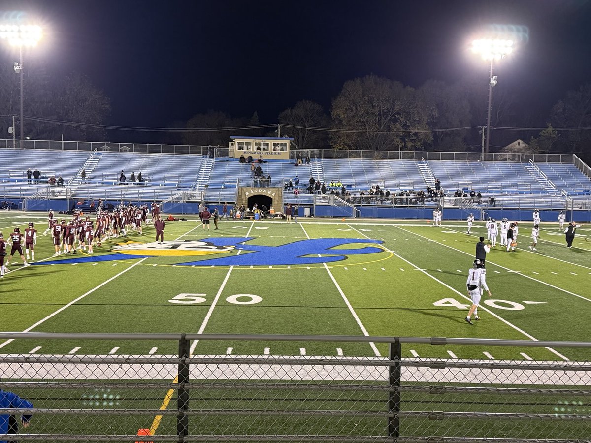 My view for Class 2A State Tournament football in Hastings. Triton vs Chatfield.  Coverage starts 6:45.