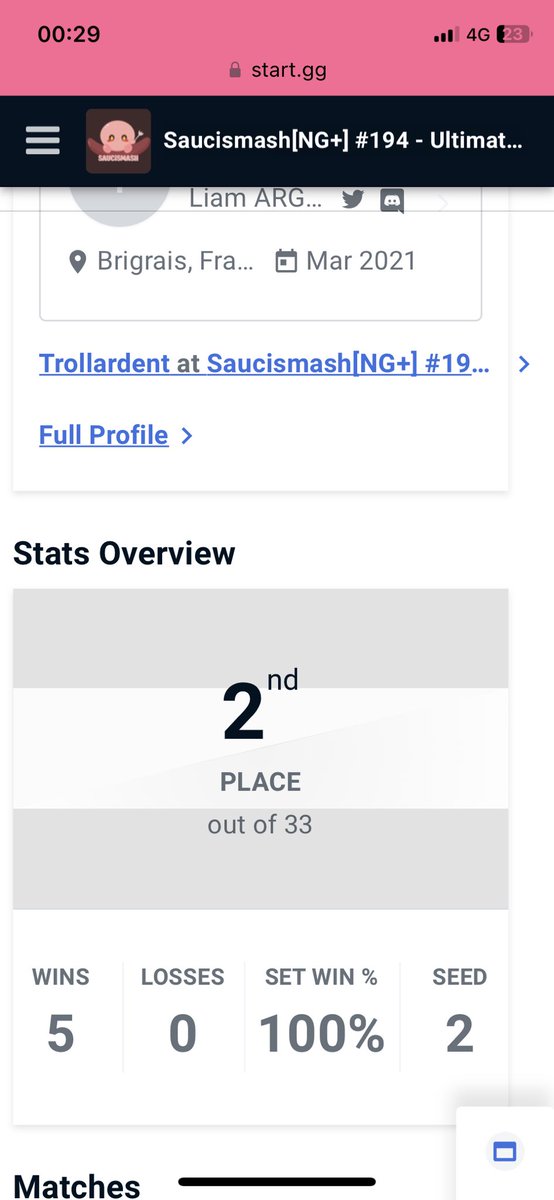Win sur irt0 en winner final et après il m’a souillé en grande final, j’aimerais trop passé la barrière de la fatigue en tournoi pour l’instant ça me nique tous mes tournois
Les boissons énergisantes c’est un budget que je peux pas mais je vois pas comment faire autrement 🙏🏼