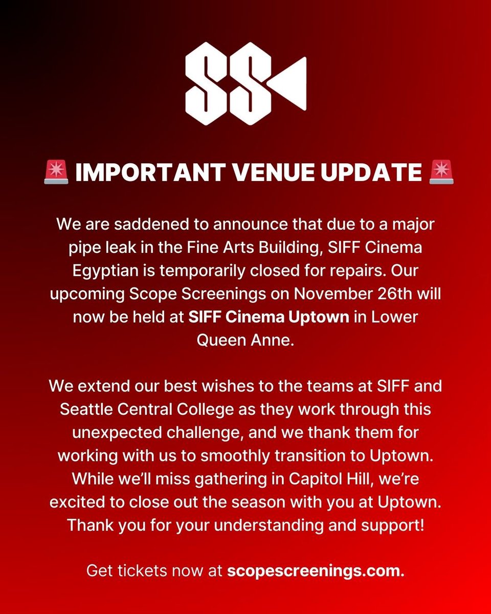 scopelex's tweet photo. NOV 26th #SCOPESCREENINGS UPDATE 🍿❤️🩹
Tickets: https://t.co/tU5CkmCH0P https://t.co/KxvDBBf8br