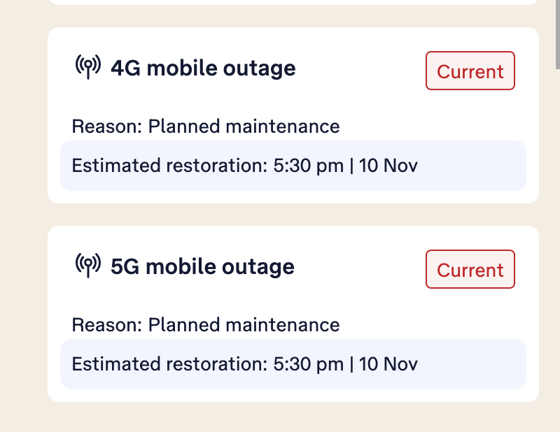 thcnunz's tweet photo. @Telstra In an area that has both 4G and 5G coverage, it is correct that Telstra would take down both networks and leave users with zero data access? But not only that, but for days on end ? Postcode 4055 https://t.co/Hh0ifunOen