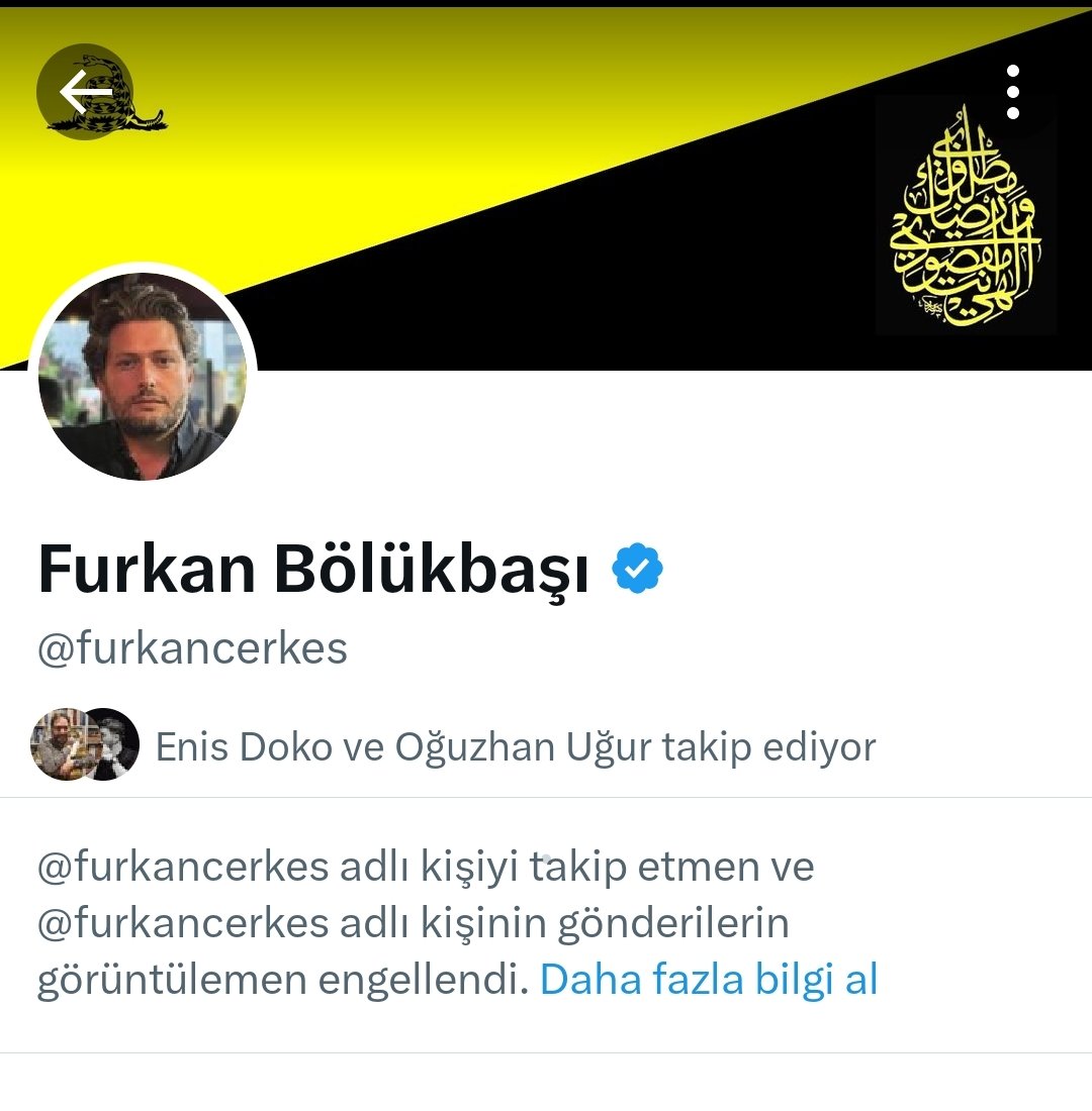 Bu ülkenin en büyük beka sorunlarından birisi furkan bölükbaşı'dır. Halkı kin ve nefrete sürüklüyor. Kendisi hiç bir şey yazmamış gibi ağlıyor. İncelenmesini talep ediyorum.
<a href="/SiberayEGM/">Siberay</a> <a href="/AliYerlikaya/">Ali Yerlikaya</a>