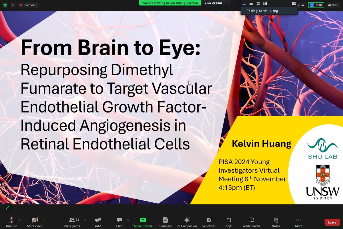 retinalresgroup's tweet image. Great talk by our Honours student Kelvin Huang in his very first conference presentation at the ASIP Young Investigator virtual meeting
@ASIPath
#PISA2024 pisa24.asip.org