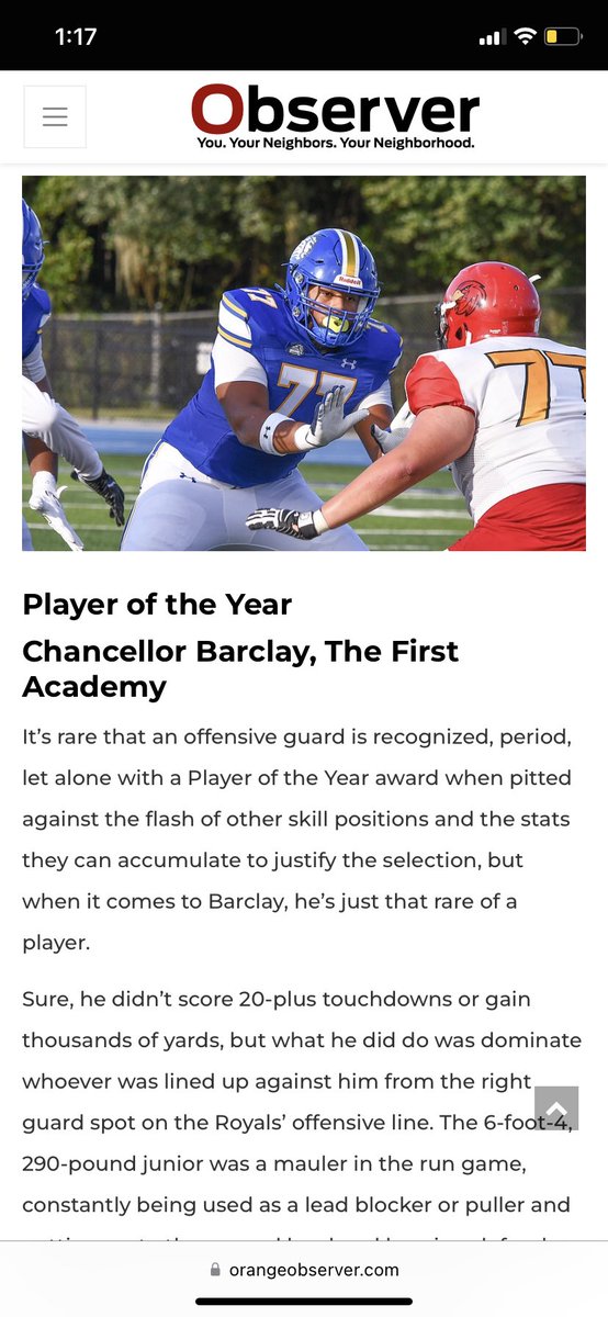 Chancellor Barclay (@chancellorb2026) on Twitter photo All glory to God!!! Thank you for the recognition! #AGTG <a href="/OrangeSportsOMG/">Orange Observer Sports</a> <a href="/Royals__FB/">The First Academy Football</a> <a href="/chadmavety55/">Coach Chad Mavety</a> <a href="/JeffConawayTFA/">Jeff Conaway</a> <a href="/MoffettMan9/">Steven Moffett</a> <a href="/CoachBroomfield/">Corey Broomfield</a> <a href="/cmitchell2284/">Coach Chris Mitchell</a> All glory to God!!! Thank you for the recognition! #AGTG <a href="/OrangeSportsOMG/">Orange Observer Sports</a> <a href="/Royals__FB/">The First Academy Football</a> <a href="/chadmavety55/">Coach Chad Mavety</a> <a href="/JeffConawayTFA/">Jeff Conaway</a> <a href="/MoffettMan9/">Steven Moffett</a> <a href="/CoachBroomfield/">Corey Broomfield</a> <a href="/cmitchell2284/">Coach Chris Mitchell</a>
