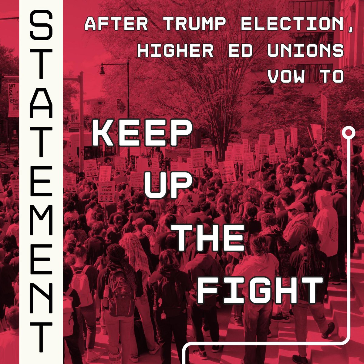 ueunion's tweet photo. A statement from UE grad worker locals.

“As unions representing over 85k higher ed workers, we stand united in our vow to keep up the fight in the face of Trump's anti-immigrant and anti-worker agenda.”

Read the statement &amp; sign on as a higher ed union: https://t.co/vDcGcCy6ME https://t.co/xRpPCdj1Hv