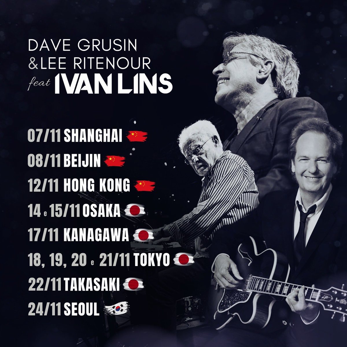 ivanlinsoficial's tweet image. Hoje, iniciamos a nossa temporada de shows pela Ásia. Vamos com tudo!
#ivanlins #leeritenour #davegrusin