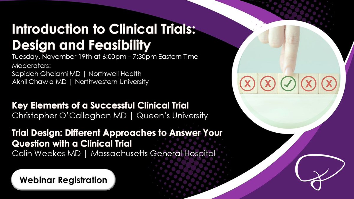 AHPBA (@ahpba) on Twitter photo AHPBA Webinar Opportunity 📢📢
Join us for the Introduction to Clinical Trials: Design & Feasibility Webinar on Tuesday, November 19th at 6:00pm EST <a href="/MDAkhilChawla/">AKHIL CHAWLA</a>
Webinar Registration:
tinyurl.com/mpnduff7 AHPBA Webinar Opportunity 📢📢
Join us for the Introduction to Clinical Trials: Design & Feasibility Webinar on Tuesday, November 19th at 6:00pm EST <a href="/MDAkhilChawla/">AKHIL CHAWLA</a>
Webinar Registration:
tinyurl.com/mpnduff7