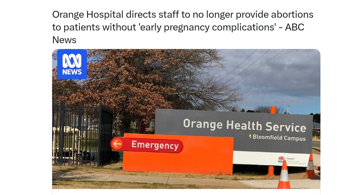 ShereleMoody's tweet image. Abortion is health care. It's also legal in Australia. So why the fuck is a public hospital refusing to provide health care for women?