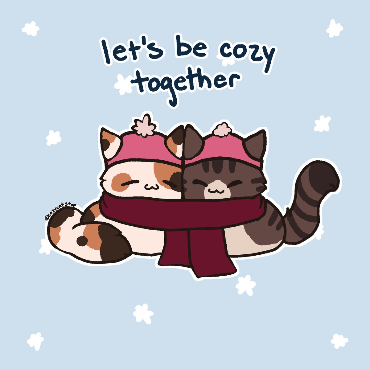 Let's be cozy together! It's getting to chilly season❄️
#cats #art